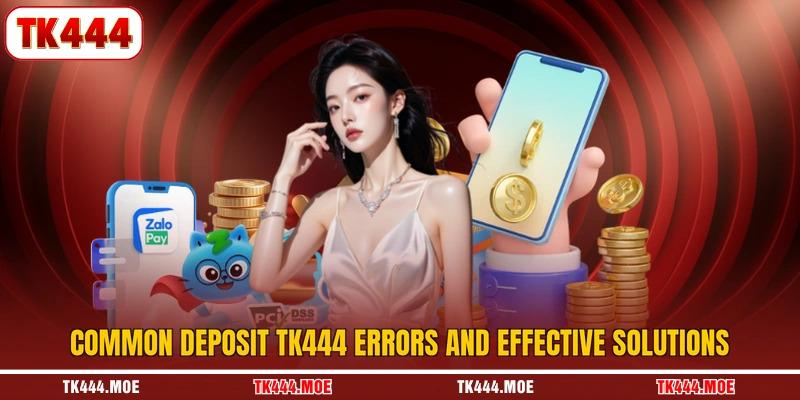 Common deposit TK444 errors and effective solutions Common deposit TK444 errors and effective solutions