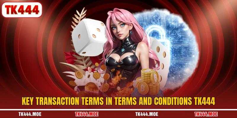 Key transaction terms in Terms and Conditions TK444 Key transaction terms in Terms and Conditions TK444