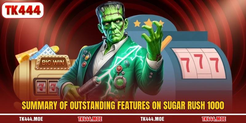 Summary of outstanding features on sugar rush 1000